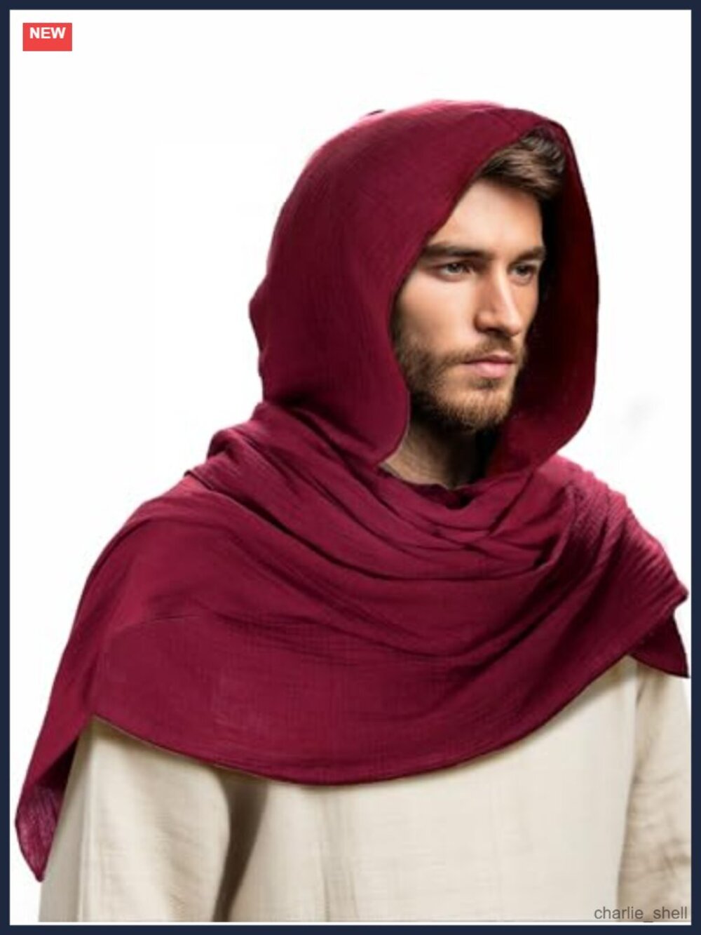 Medieval Renaissance Hooded Shawl Cape Cowl Cosplay Costume